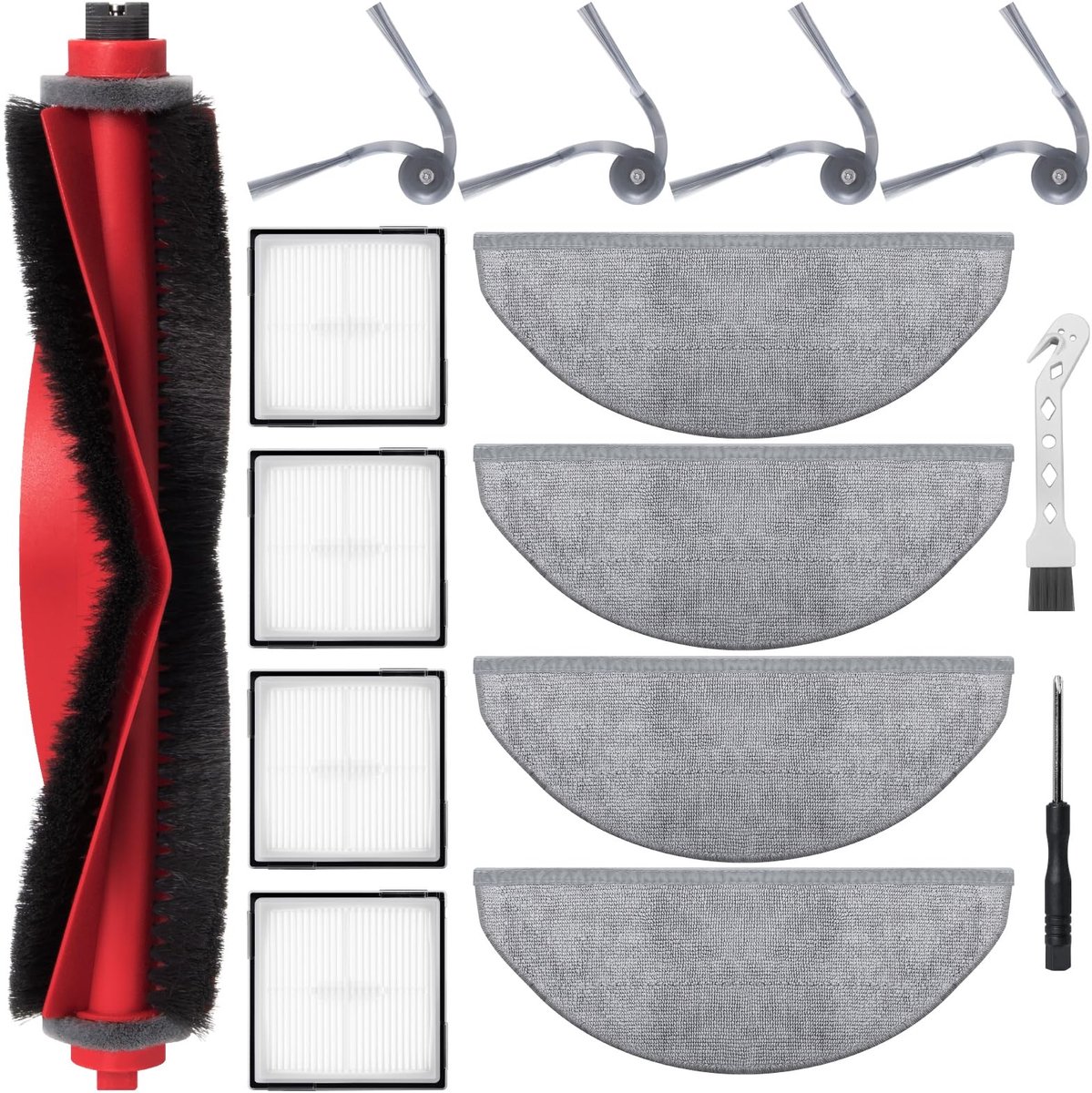 Dailygoody - OmGoods - Dailygoody - Accessory set - Robot stofzuiger onderdelen - Hoogwaardige vervangingsset - Accessoireset voor Roborock Q10 X5/Q10 X5+ - Inclusief borste...