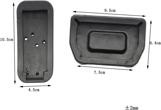 Pedaalhoezen Auto - Vervangingsset Voetpedaal - Verbeterde Grip - Roestvrij Staal - 2 Stuks - One Color — afbeelding 5