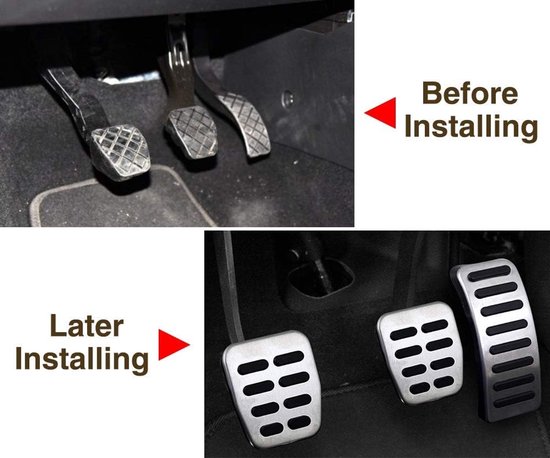 Auto Pedaal Covers - Gas Rem - Rijcomfort Verhogen - Antislip Oppervlak - 2 Stuks - Zilver — afbeelding 3