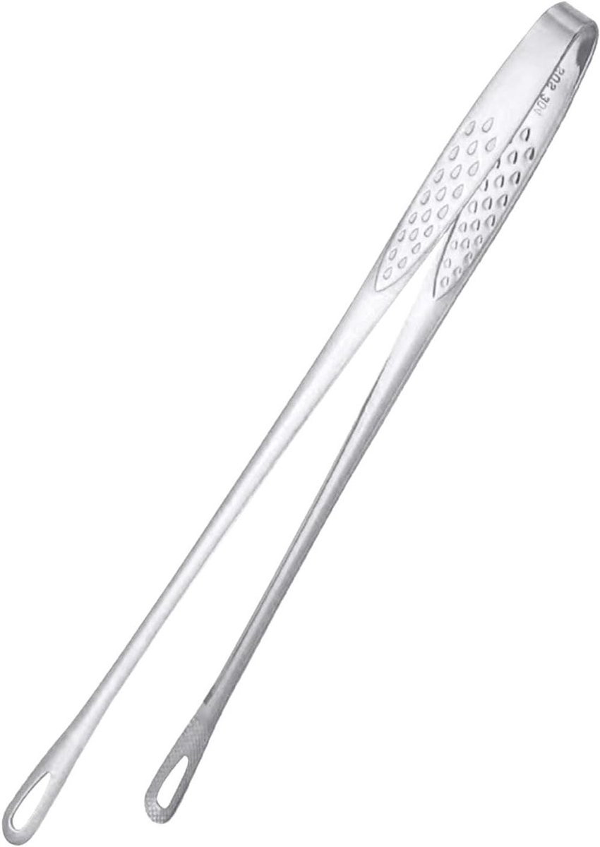 BBQ-tang - Kooktang Grilltang - Eten Grillen - Antislip Hittebestendig - 24/28 cm - Zilver
