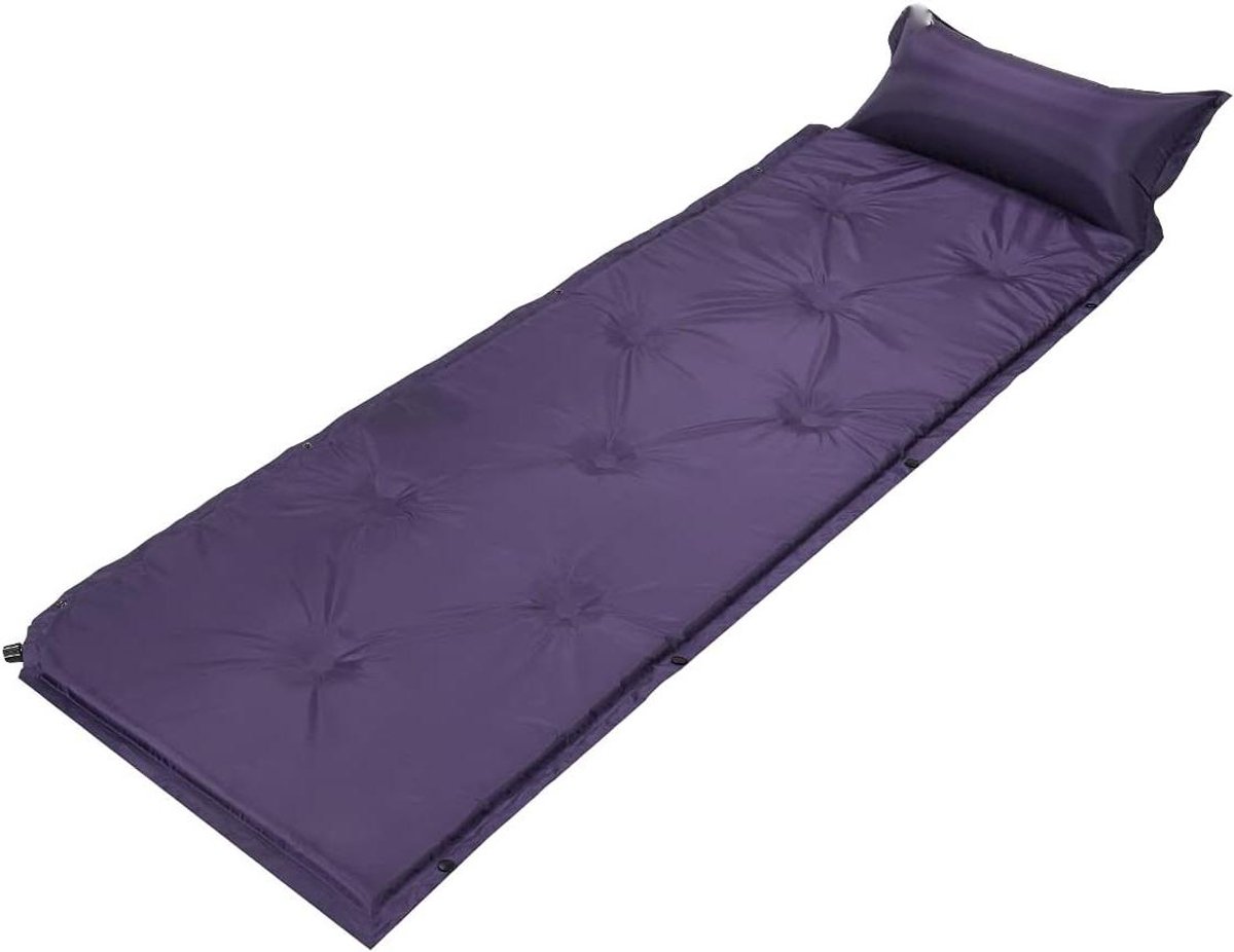 Opblaasbare Picknickmat - Kampeermat Strandkleed - Outdoor Ontspanning - Zelfnivellerend Kussen - 74x22.44 inch - Blauw