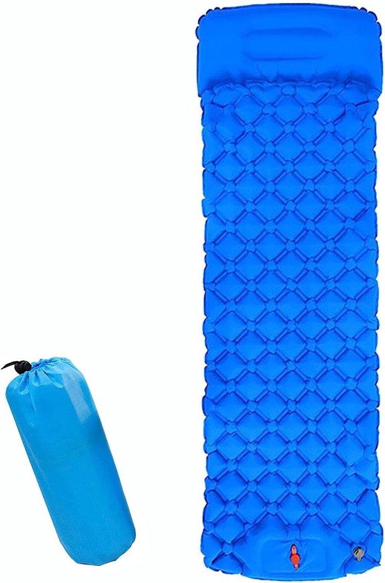 Slaapmat met Voetpomp - Kampeerluchtbed Opblaasbaar - Comfortabel Kamperen - Geïntegreerde Voetpomp - 1.8 kg - null