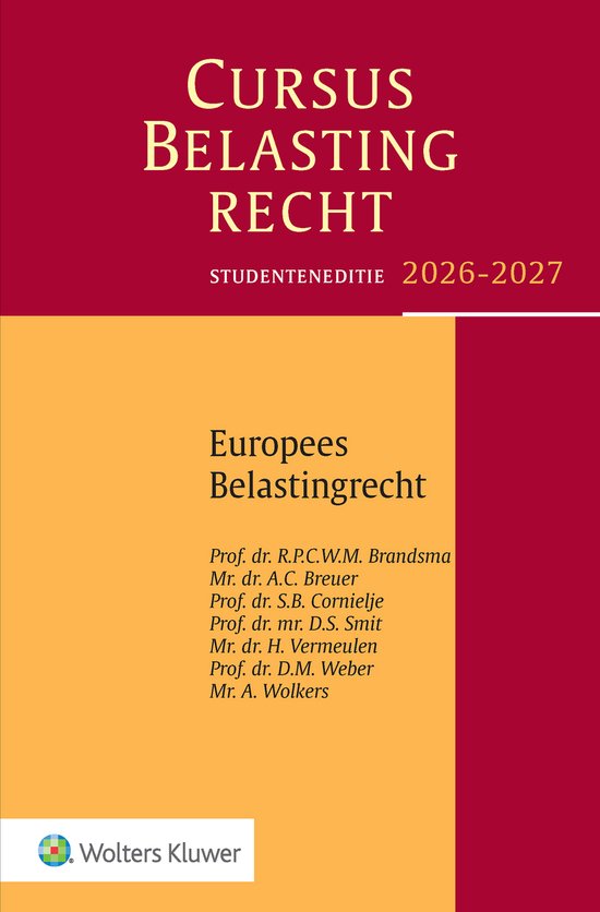 Cursus Belastingrecht Europees belastingrecht 2026-2027 - cover