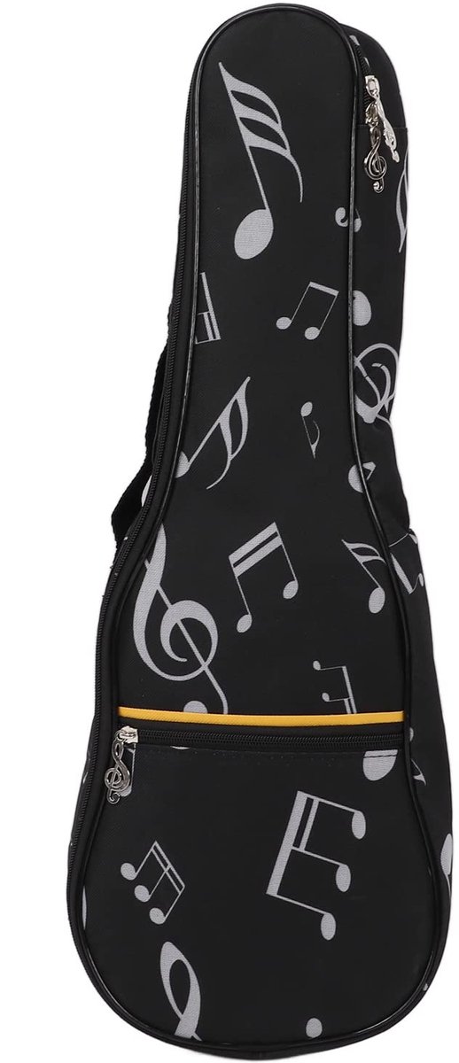 Draaghoes voor 21 inch Ukelele - Waterafstotende Tas met Ritsvak en Schouderriem
