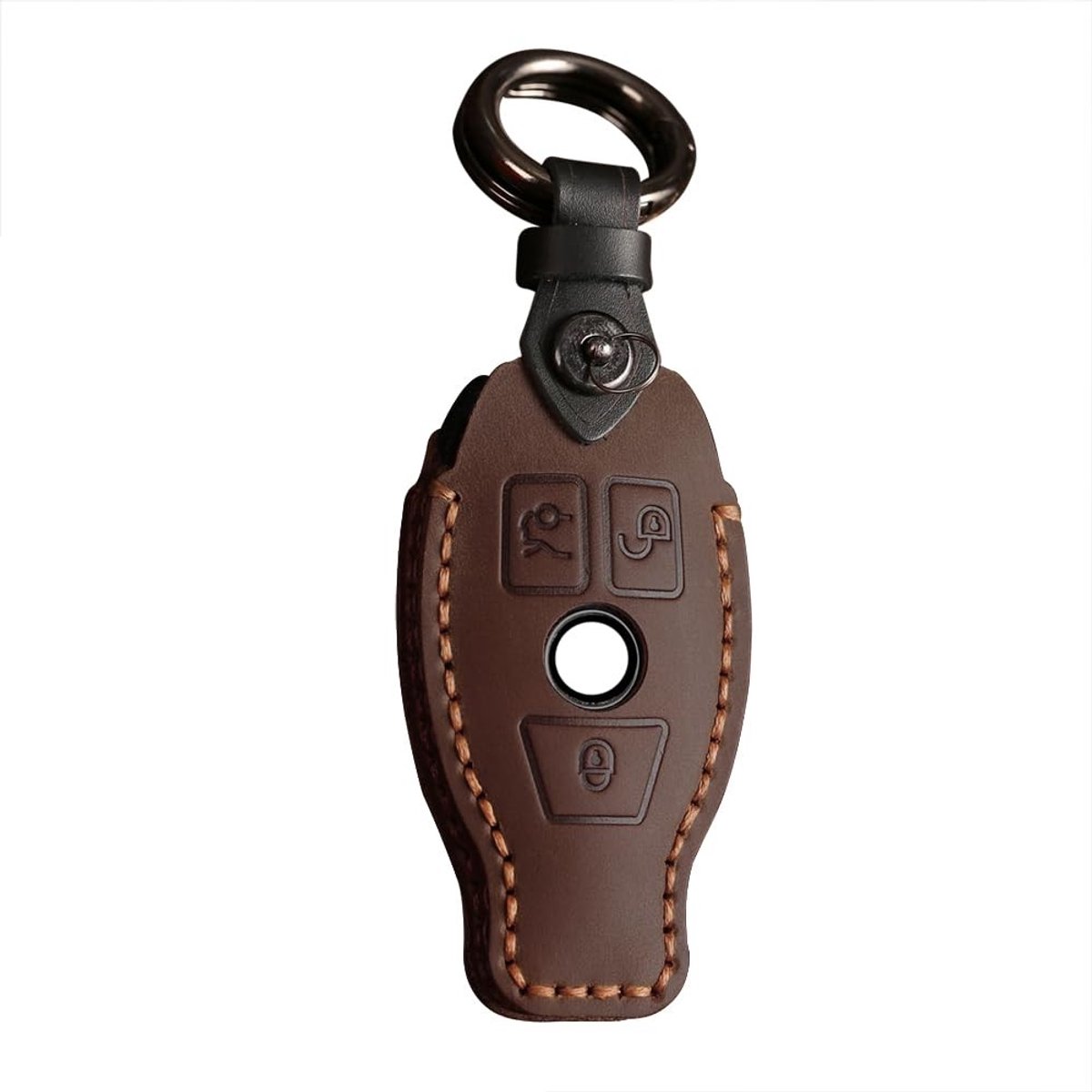 NTHProducts - Sleutelhoes - Mercedes-Benz Sleutelbeschermer - Bruin - Bescherming tegen krassen en water - Geschikt voor W204 W211 A B C E Class