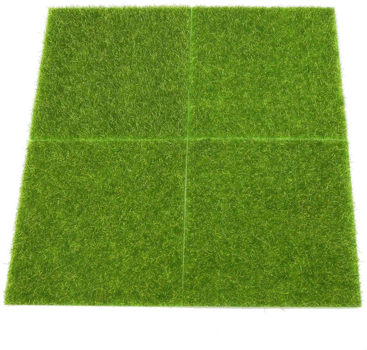 Shopcentral - Kunstgras voor Miniatuurtuin - Decoratie - 15 x 15 cm - Eco-vriendelijk - Voor Poppenhuis - Groen