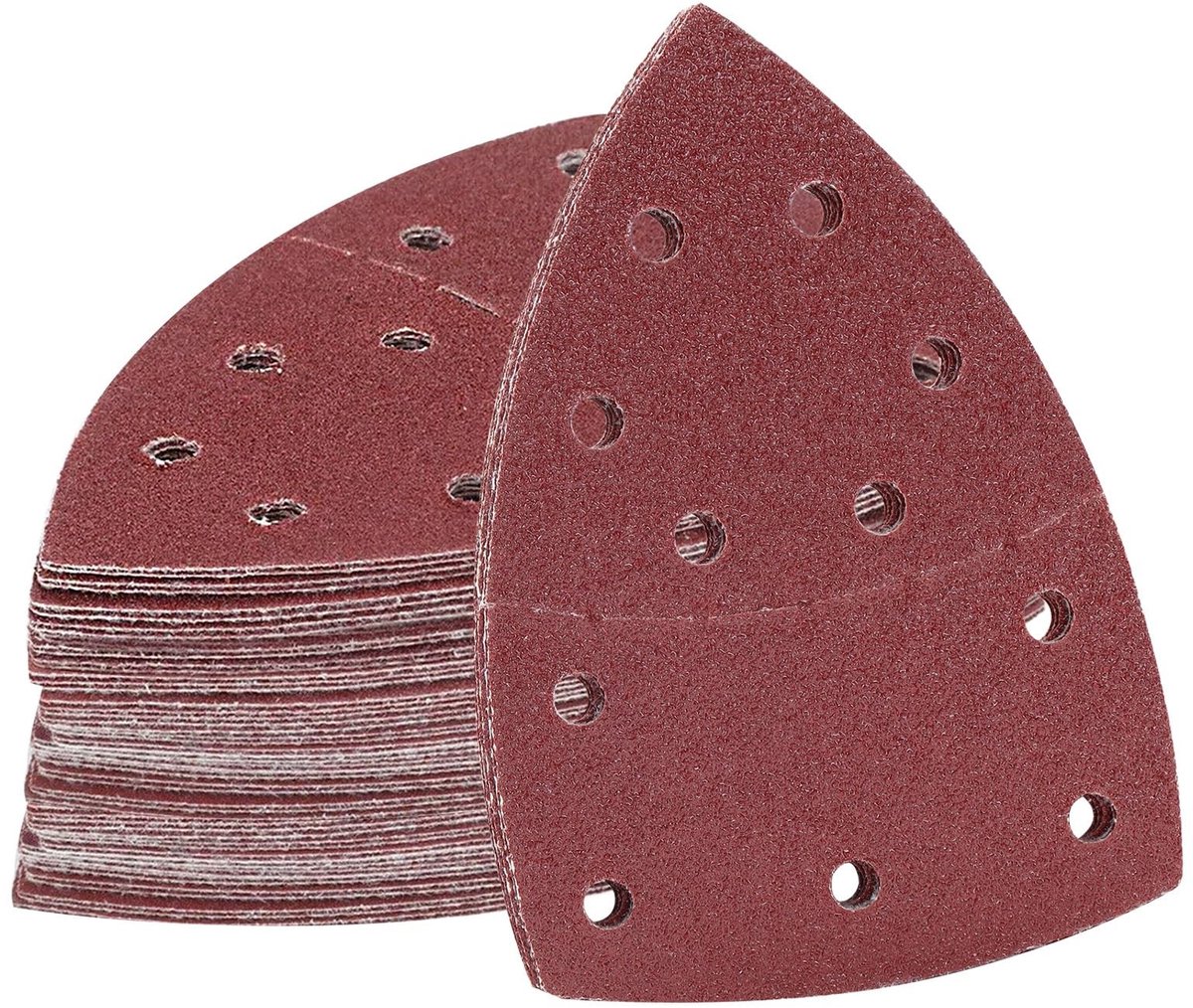 MTTProducts - Delta Sandpapier - Sandpaper Set 72 Stuks - Roodbruin - Voor Multi Sander - Geschikt voor Polijsten - 6 Grits