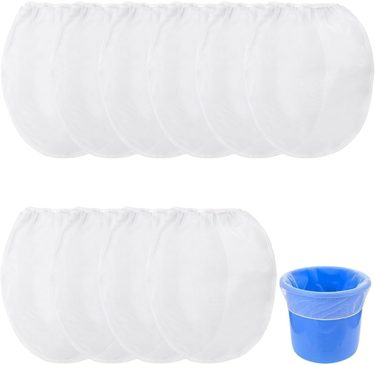 MTTProducts - Kleurfilterzakken - Fijnmazig - Herbruikbaar - 2.5 Liter - Perfect voor verf - Ideaal voor nursery - Set van 10 stuks
