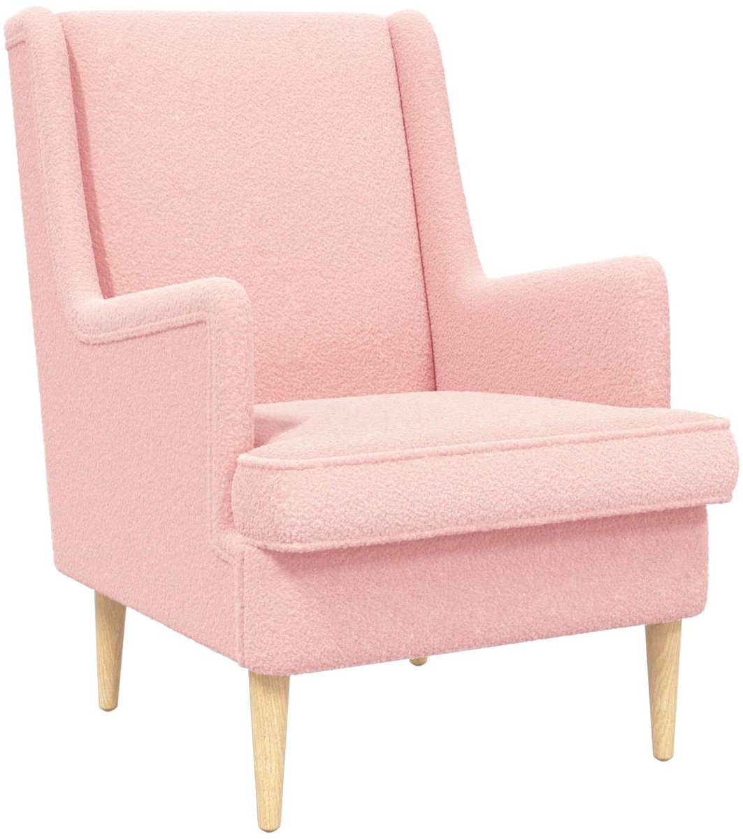 vidaXL - Fauteuil - Roze - Bouclé