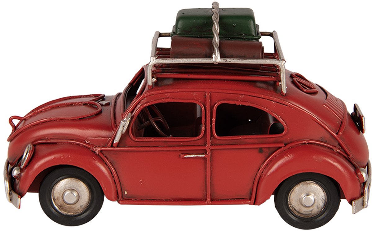 Clayre & Eef Decoratie Auto Rood Metaal