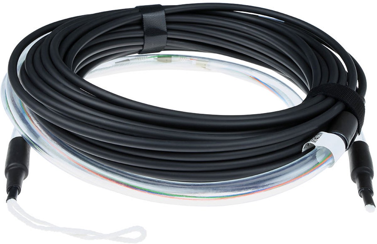 ACT RL4218 Prefab Glasvezel Kabel Multimode OM3 8-voudig LC Connectoren - 180 meter