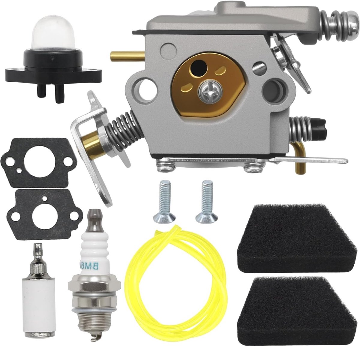 Carburateur met luchtfilter en benzinefilter, vervangend voor Partner 351, 352, 370, 371, 390 en McCulloch Mac 333, 335, 338, 435, 436, geschikt voor tuinmachines en motoronderdelen