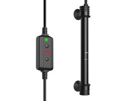 Verstelbare Aquarium Verwarmer 200 W met Controller voor Aquaria tot 200 Liter, Oververhittingsbeveiliging en Temperatuurregeling