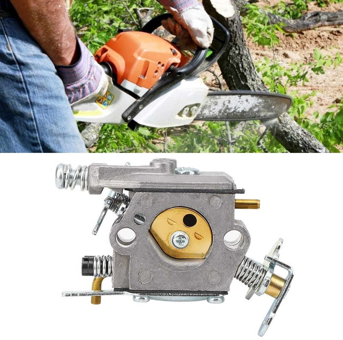 Allecto - Carburateur Kit - Hoogwaardige Onderdelen - Voor Partner 351 Chainsaw - Duurzaam en betrouwbaar - Eenvoudige installatie - Geschikt voor ...