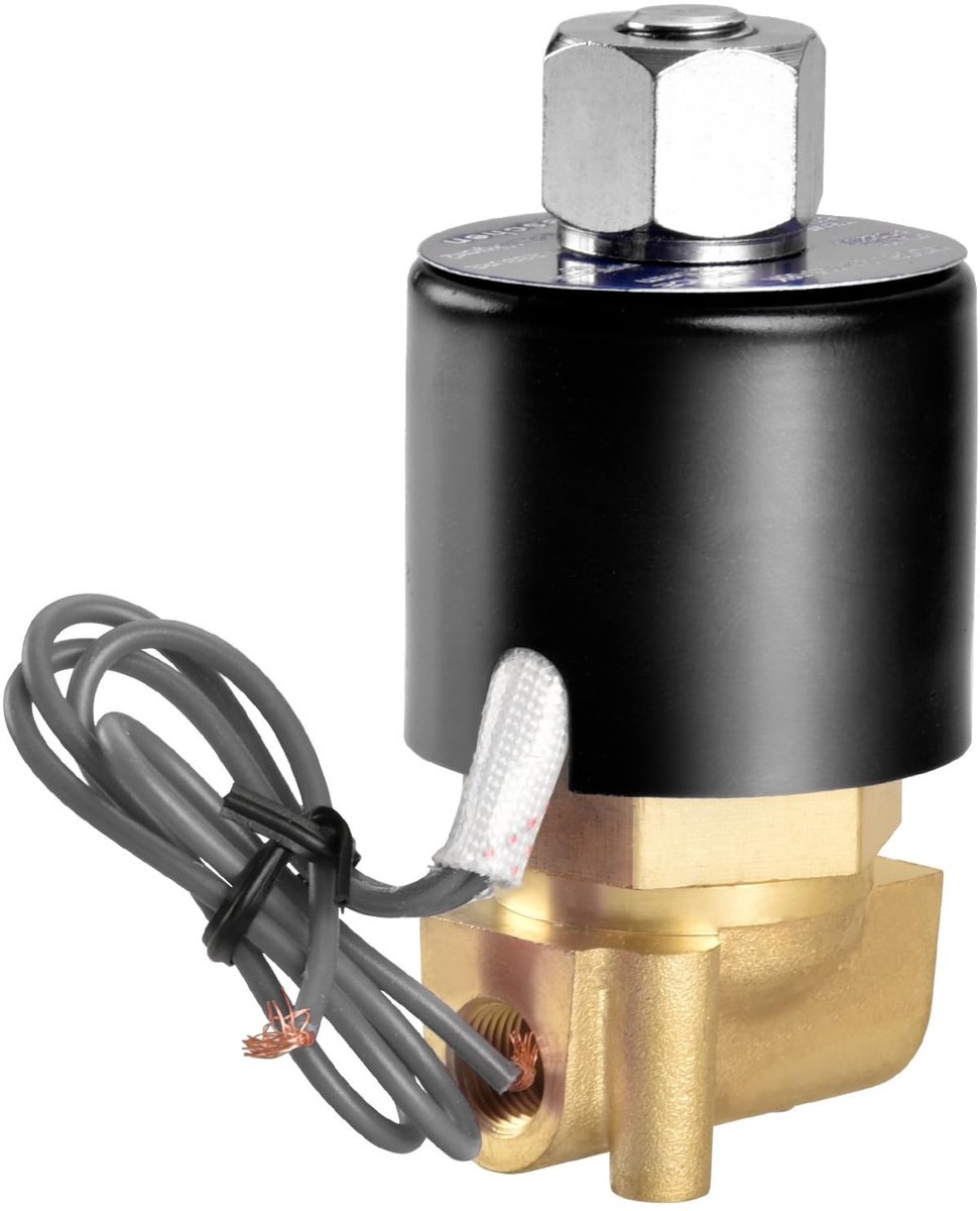 Store_9 - Solenoidklep - 2/2 Weg - Normaal Open - PT1/8 Inch - Water Gas Lucht - 12V DC - Perfect voor Automatisering