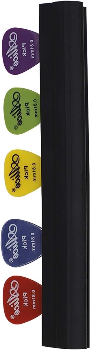 Microfoonstandaard met Gitaarplectrums Houder, Inclusief 5 Plektrums, 18 cm Rubber voor Akoestische en Elektrische Gitaren