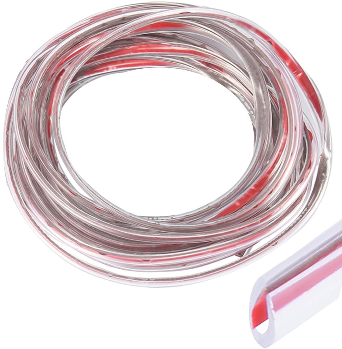 VT Goods - U-vormige deurafdichting - autorandbeschermstrip - transparant - anti-kras - geschikt voor SUV's, sedans en MPV's - 5 meter