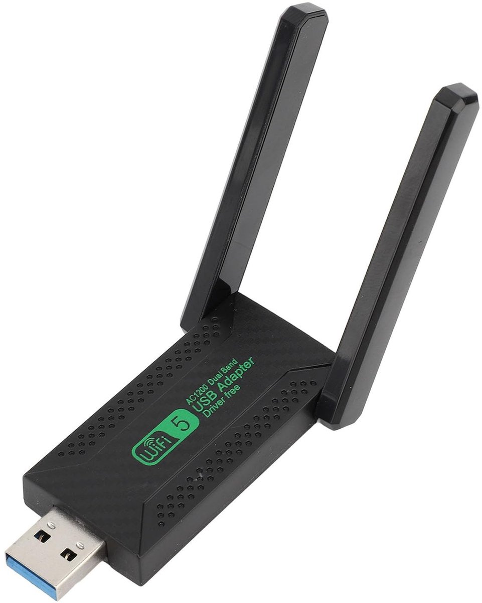 aladdien - USB WiFi-adapter - Hoge Snelheid - USB 3.0 - Dual Band - 1200 Mbps - Geschikt voor Desktop-laptop-pc - Garsent3xnvsfzh2q