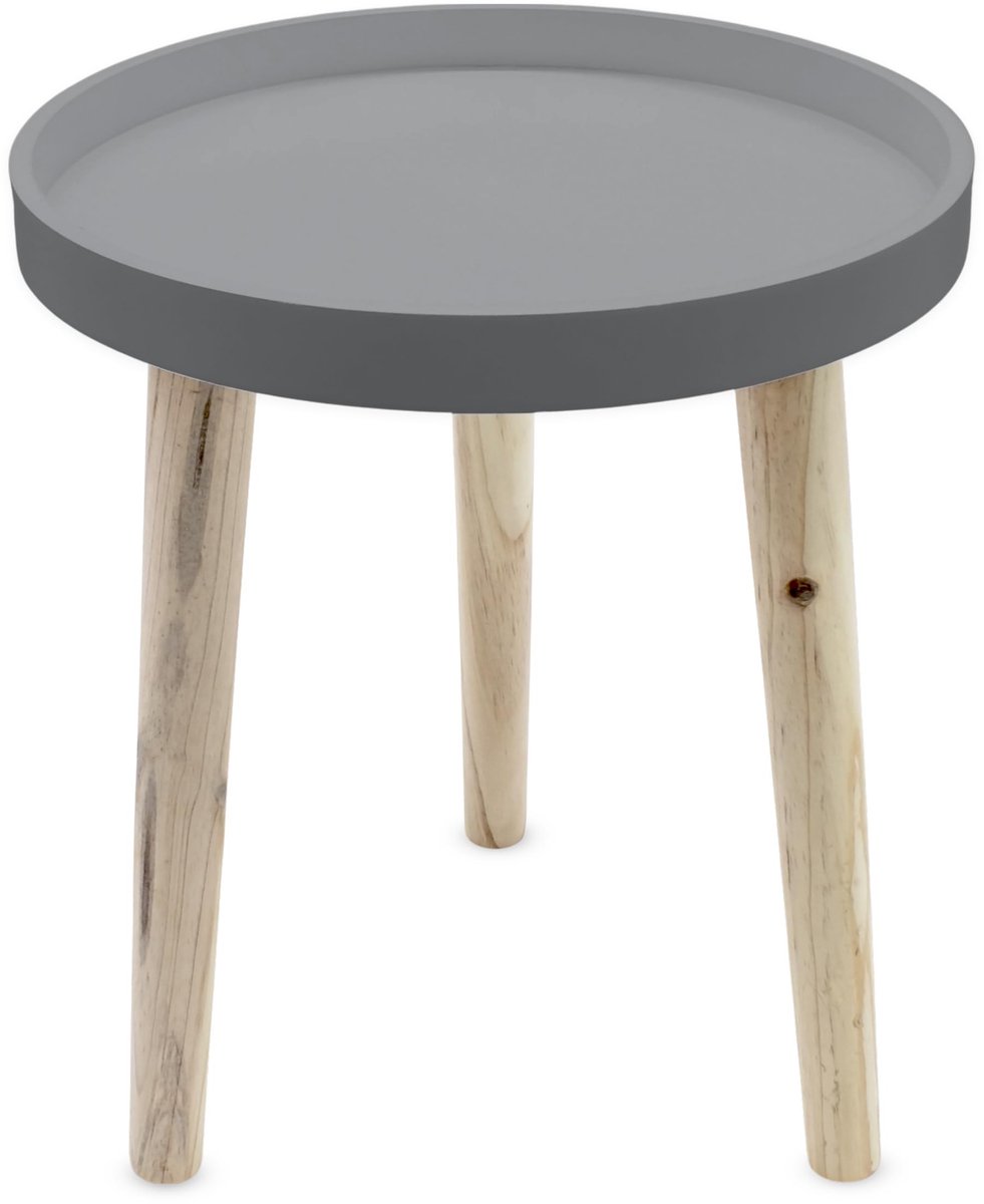 aladdien - Decoratieve Bijzettafel - Houten Tafel - Klein en Praktisch - Grijs - Sofa Tafel - Ideaal voor Woonkamer en Slaapkamer