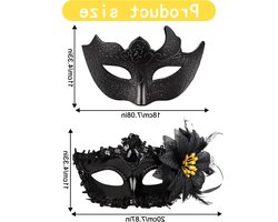 Elegante Venetiaanse Maskers voor Stellen - Perfect voor Carnaval, Halloween en Feestjes, Unieke Kostuums voor Mannen en Vrouwen