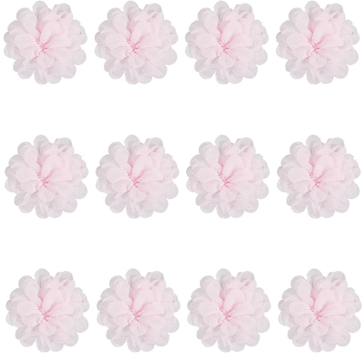 aladdien - Chiffon Bloemen - 3D Bloemen - Bruiloft Decoratie - 6,9 cm - Roze - Ambachten en DIY projecten - Geschikt voor verschillende gelegenheden...