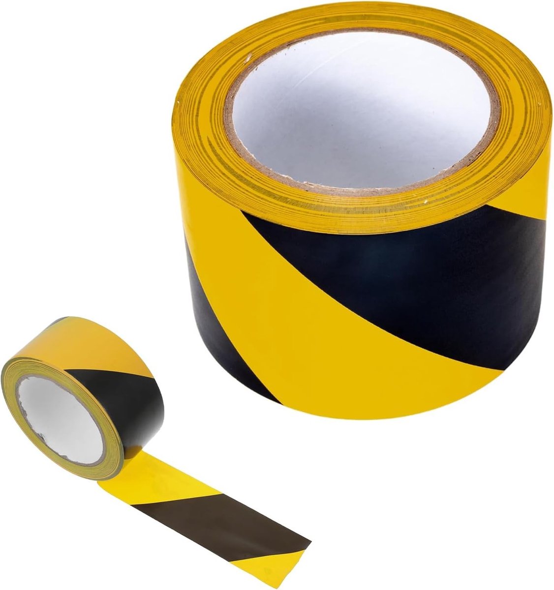 Reflecterende Tape Geel Zwart 18m x 5cm - Waterdichte Zelfklevende Tape voor Barrières, Voertuigen en Buitengebruik