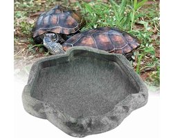 Reptielen Voederbak voor Schildpadden en Hagedissen - Ondiepe Voeder- en Waterbak van ABS Hars, Ideaal voor Huisdieren