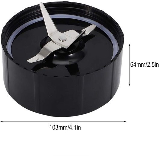 Allecto - Extractie Blade - Vervangende Blender Onderdelen - Duurzaam en Betrouwbaar - Zwart - Geschikt voor Smoothies - 2 Stks van Merkloos — afbeelding 4