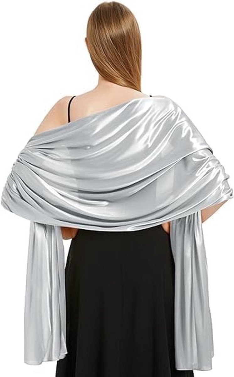 aladdien - Elegante stola voor dames - Chiffon sjaal - Extra groot en comfortabel - Huidvriendelijk - Voor avondjurken - Perfect voor ceremonies