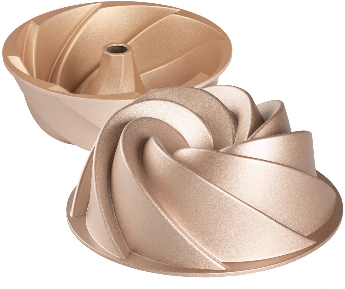 Allecto - Turban Bakepan - Cakepan - Duurzame bakvorm - 24cm diameter - Antiaanbaklaag - Ideaal voor taarten - Roze Goud