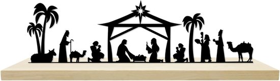 Kerststal Set - Religieuze Decoratie - Winterse Sfeer - Stevig...