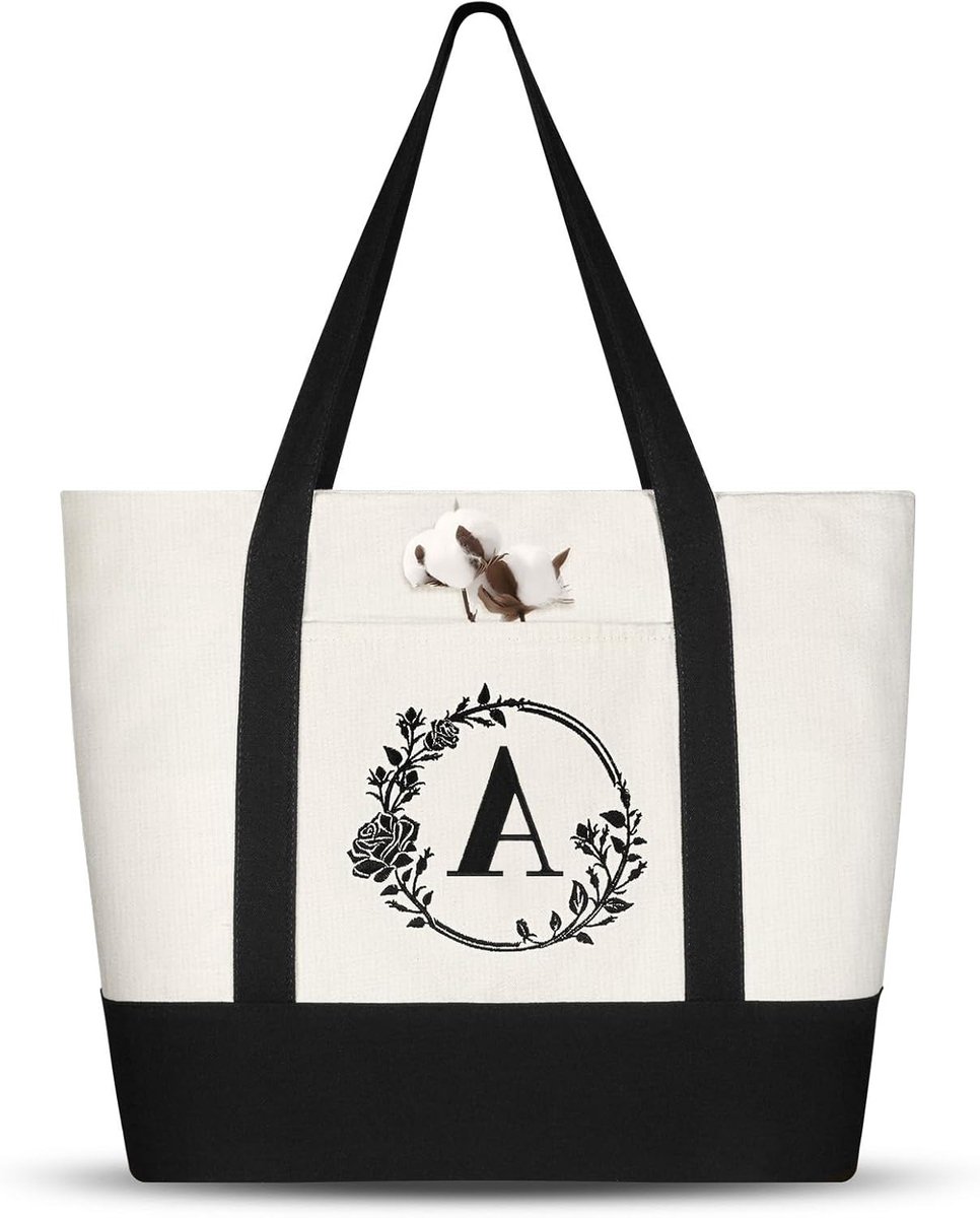 Persoonlijke Canvas Tote Bag voor Vrouwen - Herbruikbare Shopper, Gepersonaliseerde Katoenen Tas, Ideaal als Cadeau voor Verjaardag, Moederdag en Bruiloft