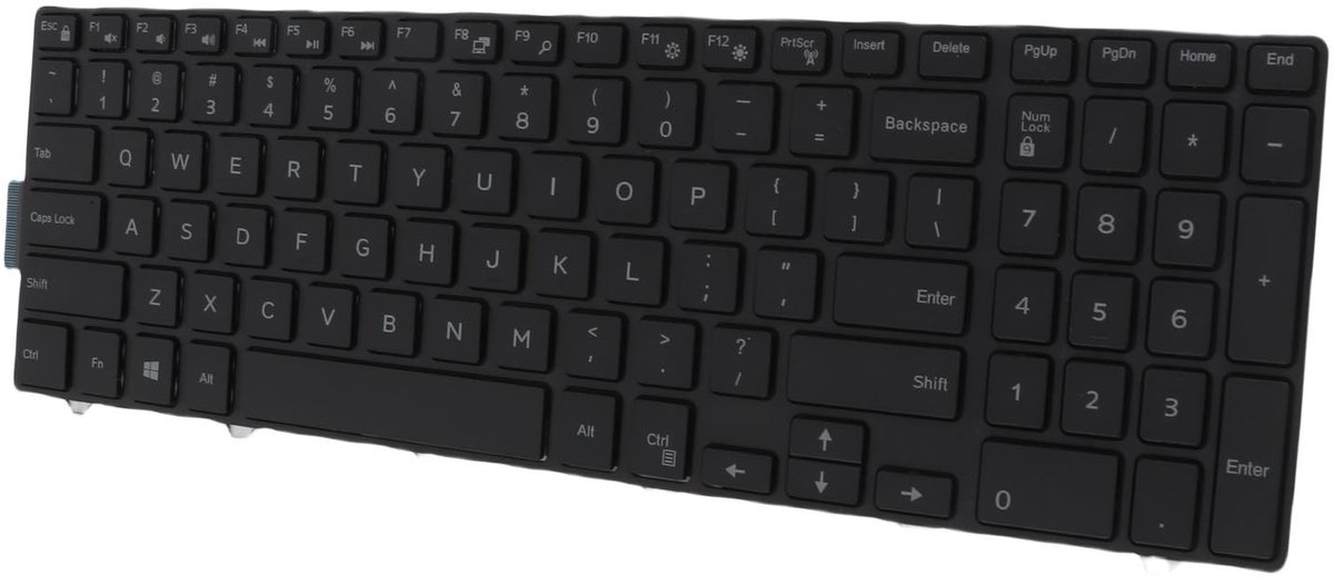 aladdien - Vervangend Toetsenbord - Laptop Toetsenbord - Duurzaam en Betrouwbaar - 101 Toetsen - Geschikt voor Dell Inspiron 15 3000 5000 17-5000 55..