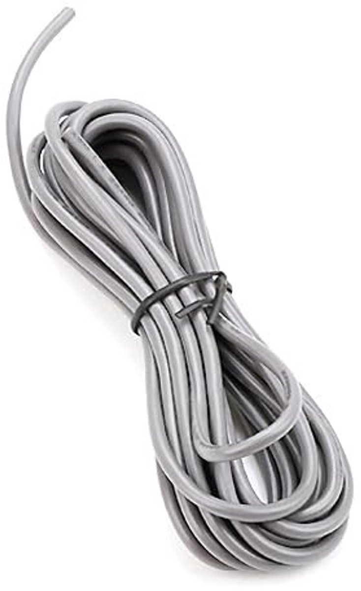 aladdien - Afgeschermde Draad - Gitaar Circuit Bekabeling - 9,8 Meter - Grijs - Pickup Kabel voor Isolatie - Geschikt voor Elektrische Gitaren