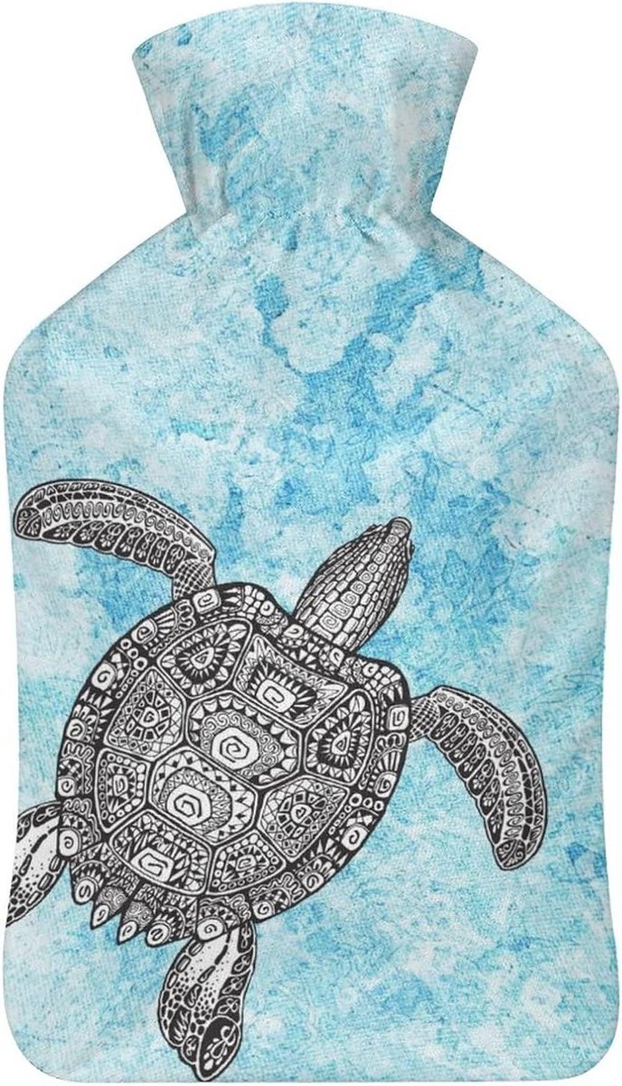 Warmwaterkruik - Zachte Fles - Warm Houdend - Met Pluche Cover - 1000 ML - Wit Grijs