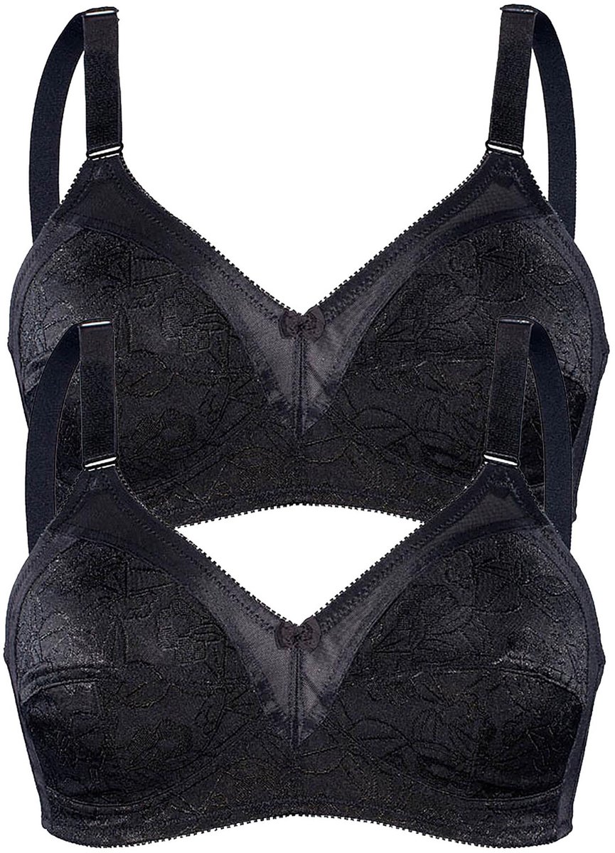 Verpakking van 2 Zachte BH GLANZEND JACQUARD