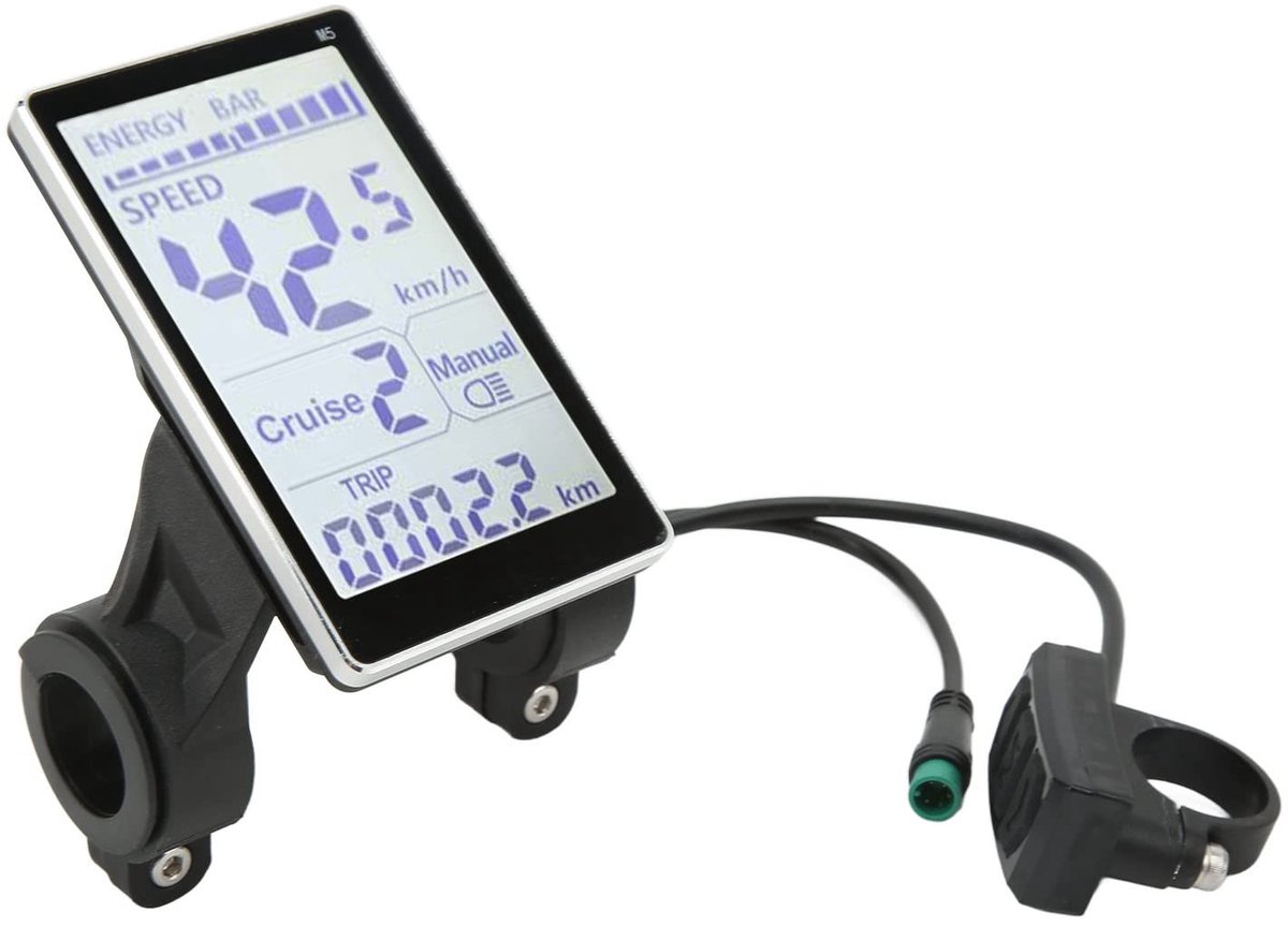 SPHProducts - E-bike LCD Meter - Universeel 24V 36V 48V 60V - M5 Scherm - Geschikt voor Elektrische Fietsen - Hoogwaardige Kwaliteit - Betrouwbare Weer...