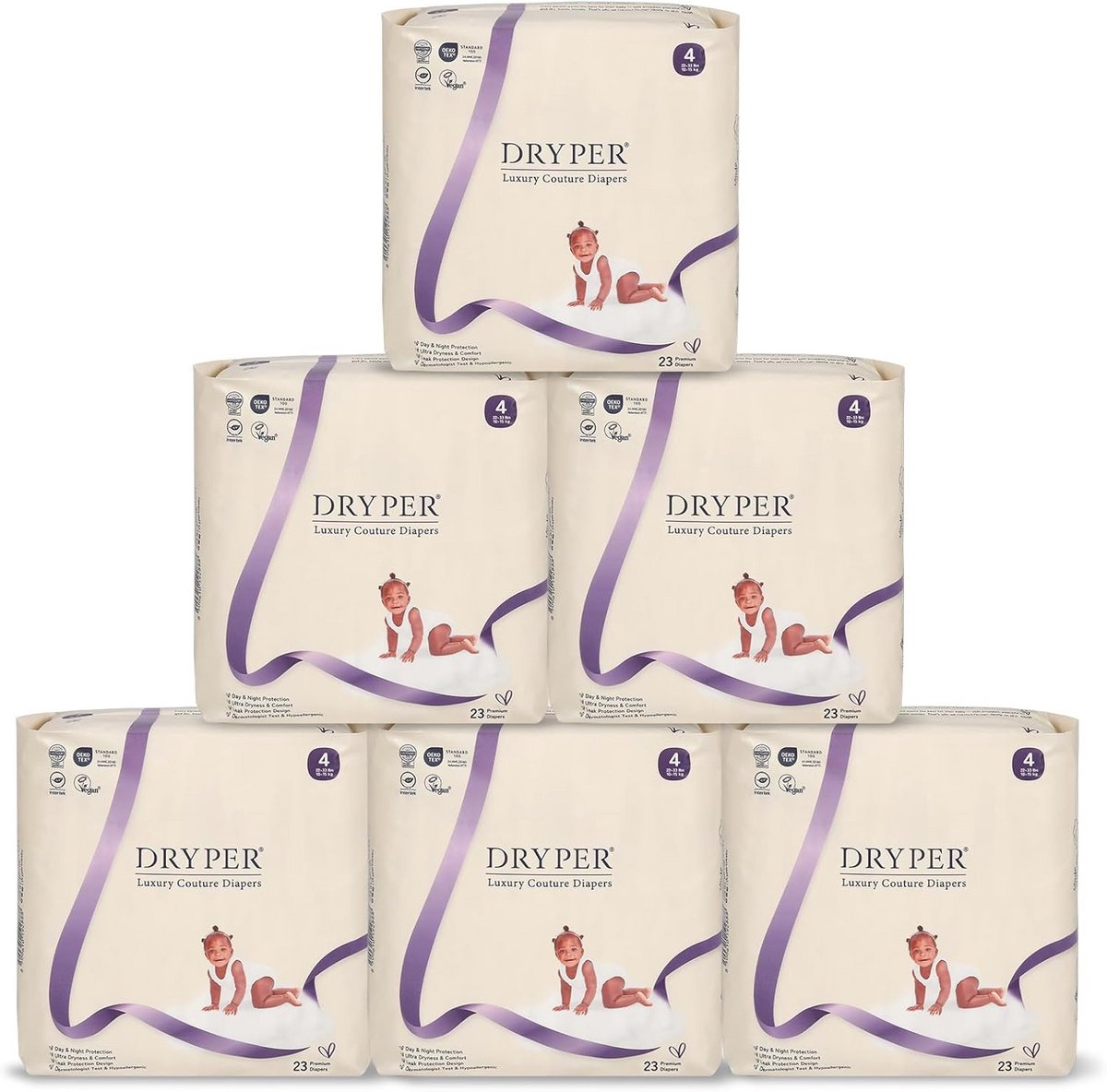 Premium Baby Luiers Maat 4 (10-15 kg) - Ultra Dun en Zacht voor Gevoelige Huid - 138 Stuks