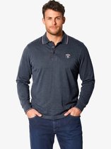Babista herren Poloshirt Met Lange Mouwen - 48 - donkerblauw - Plus Size