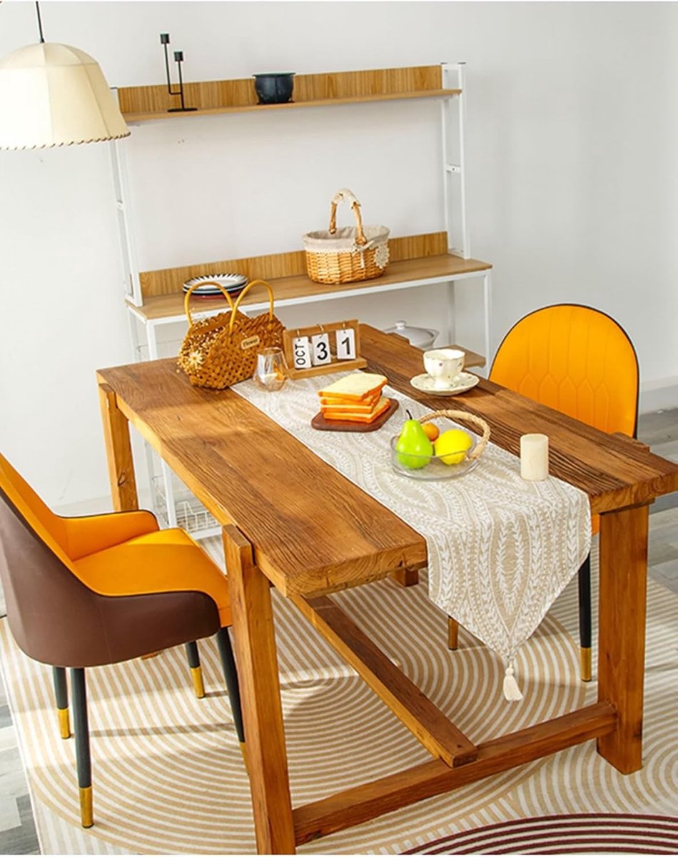 Tafelloper Polyester - Keukendecoratie - Tafel Decoratie - Kreukt niet - 35x240cm - Beige