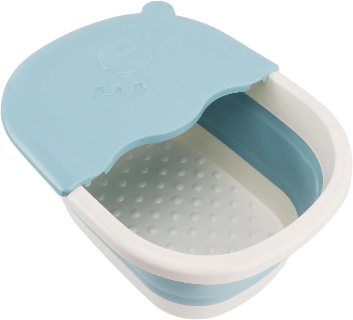 Inklapbaar Voetbad - Opvouwbare Emmer - Voeten Ontspannen - Met Massagepunten - 40 x 32 x 8 cm - Blauw