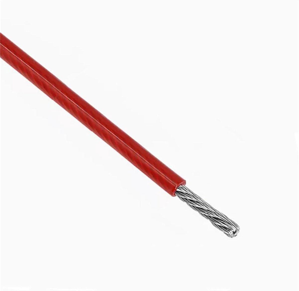 Waslijn - Drooglijn Buiten - Ruimte Efficiënt - Weerbestendig Staal - 50 Meter - Rood