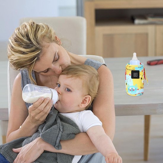 Babyfles Verwarmer - USB Melk Opwarmer - Reizen Met Baby - Draagbaar USB Verwarmingselement - 13.7 cm - Multicolor — afbeelding 3