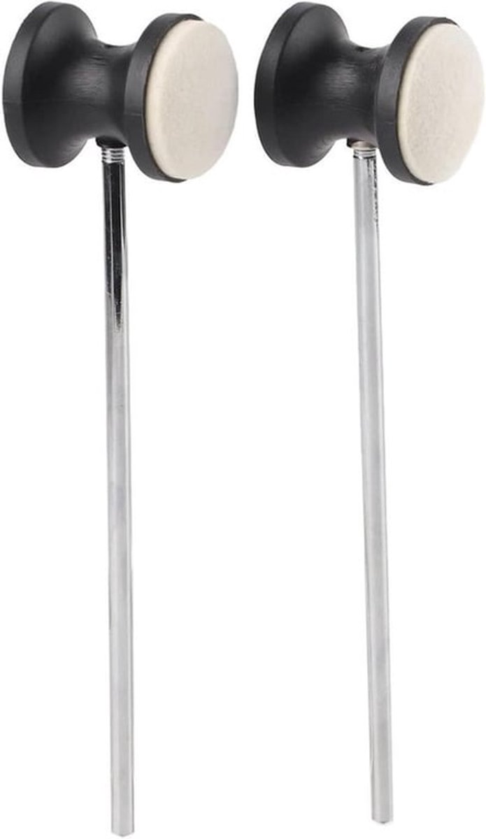 Basdrummallet-Set van 2 stuks voor podiumoptredens en thuis oefenen