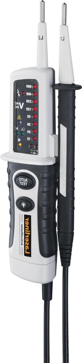 Spanningstester Doorgangstester - Tweepolige Tester - Installatie Controle - Draaiveldtest Faseweergave - 12-690V - Zwart