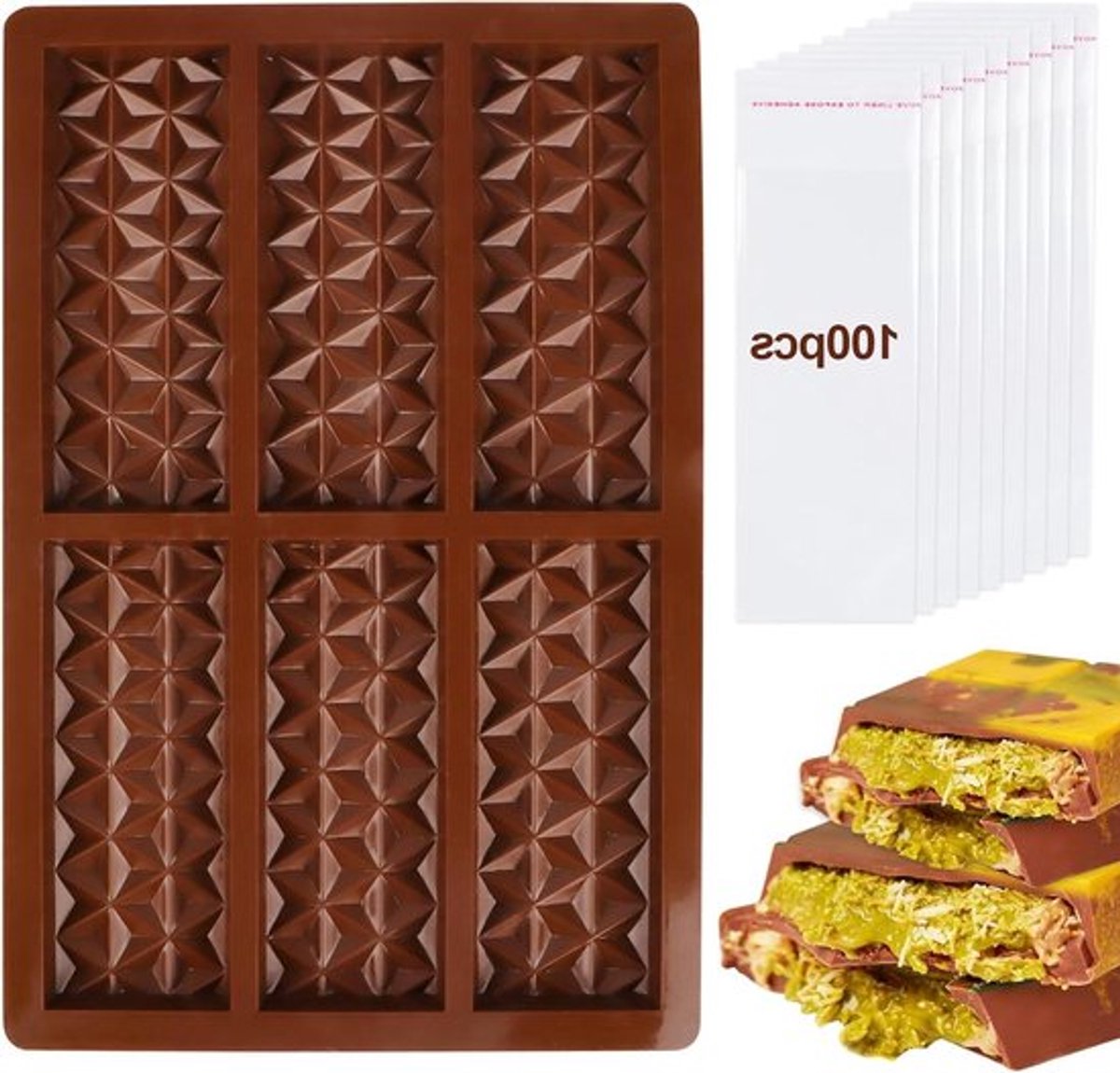 Siliconen Chocoladevorm voor Bonbons en Snoep - Diepe Vormen - Bakken en Doe-het-zelf