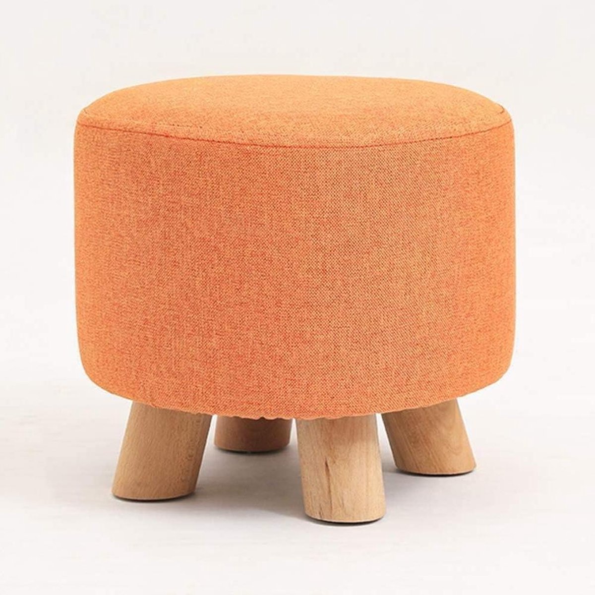 Voetenbank Ottomaans - Poef Krukje - Voeten Rusten - Stevige Houten Poten - Max 150 KG - Grijs