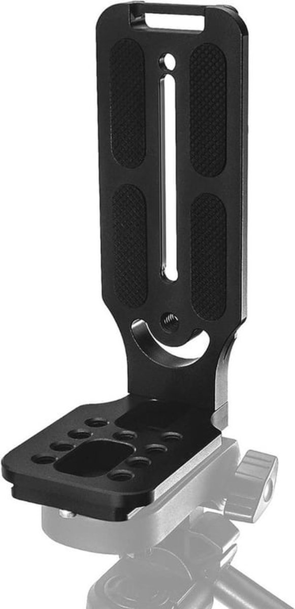 Verticale L-beugel voor camera, universeel, statiefinterface, stabilisator, zwart
