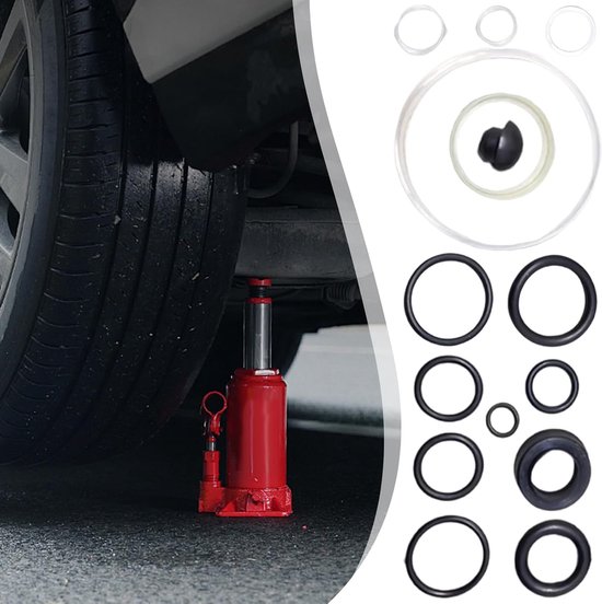 Vervangende kit - Reparatieset Hydrauliek - Auto reparatie - Drukbestendig rubber - 15 stuks - Zwart — afbeelding 4