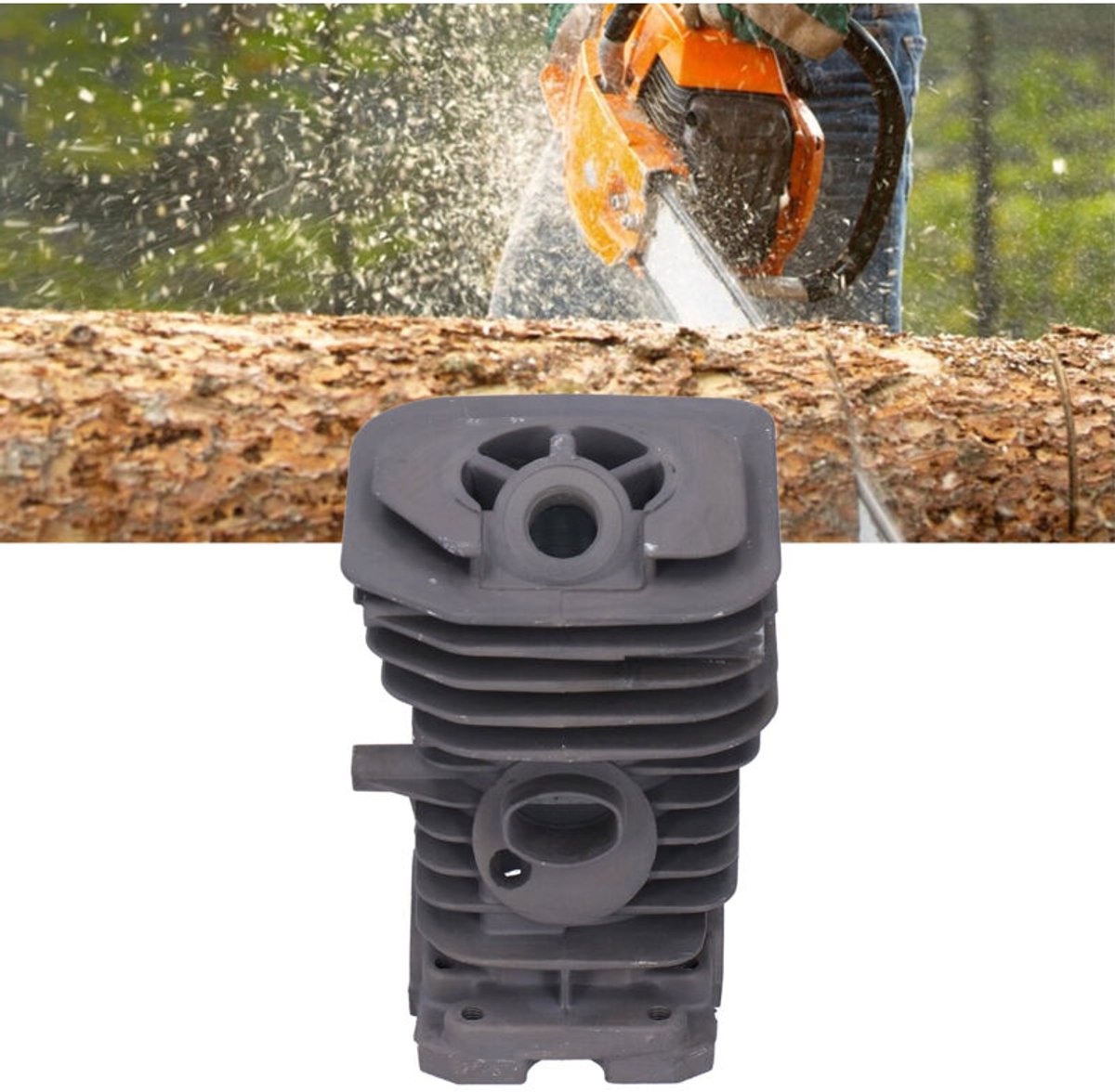 Reparatieset geschikt voor 40 mm kettingzaag, inclusief cilinder, zuiger, drijfstang en pakking - neem contact geschikt voor ons op geschikt voordat u bestelt.